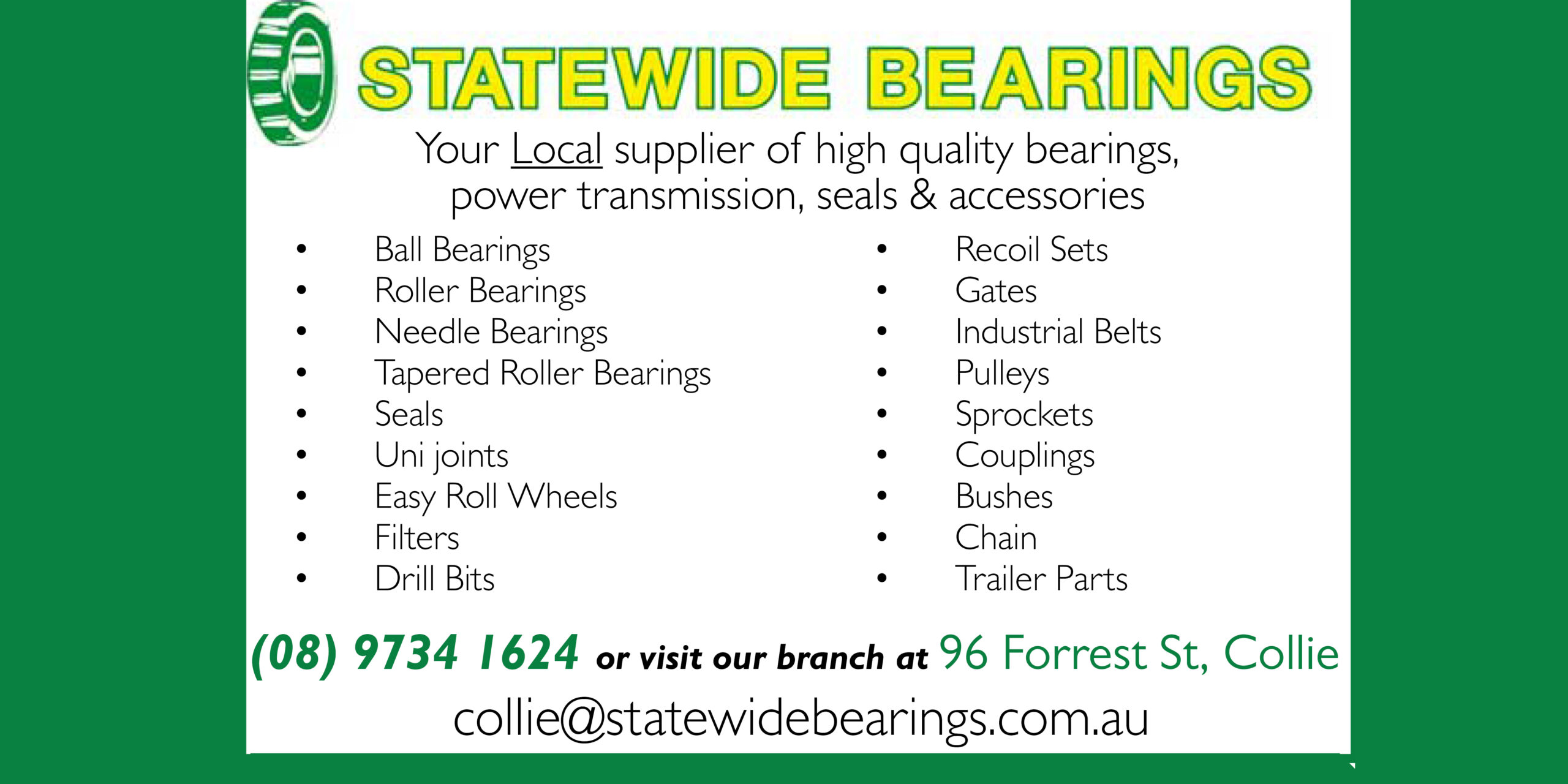 Collie Hub - Statewide bearings
