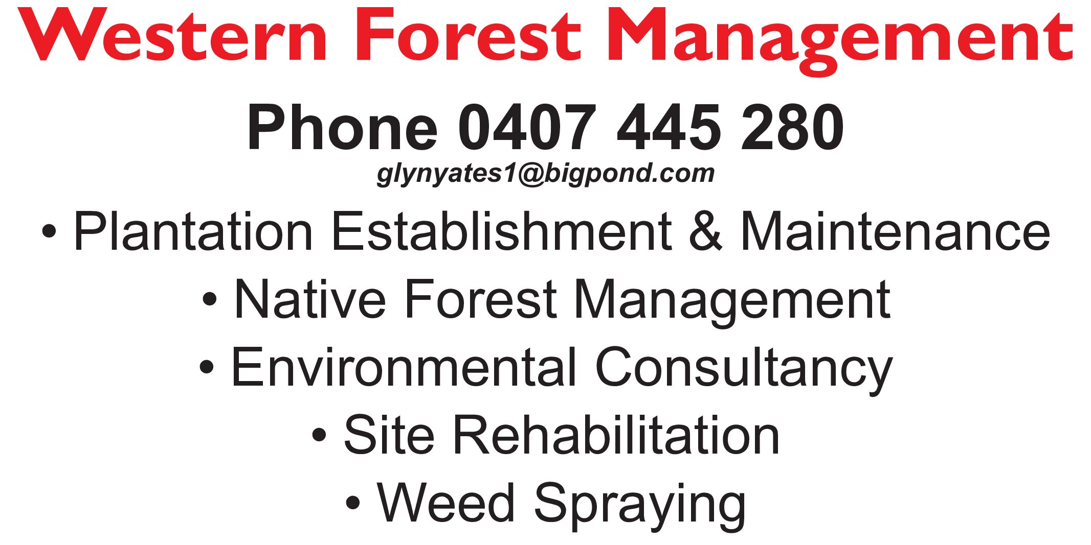 Western Forest Management
